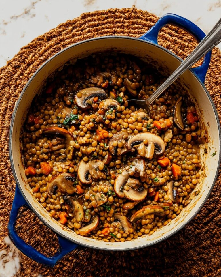 Pearl Couscous with Mushrooms and Lemon Parsley Recipe