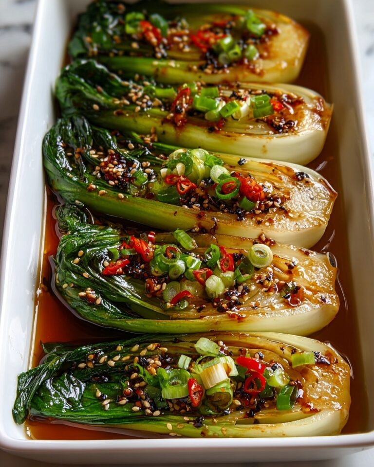 Quick Bok Choy with Ginger Chili Sauce Recipe