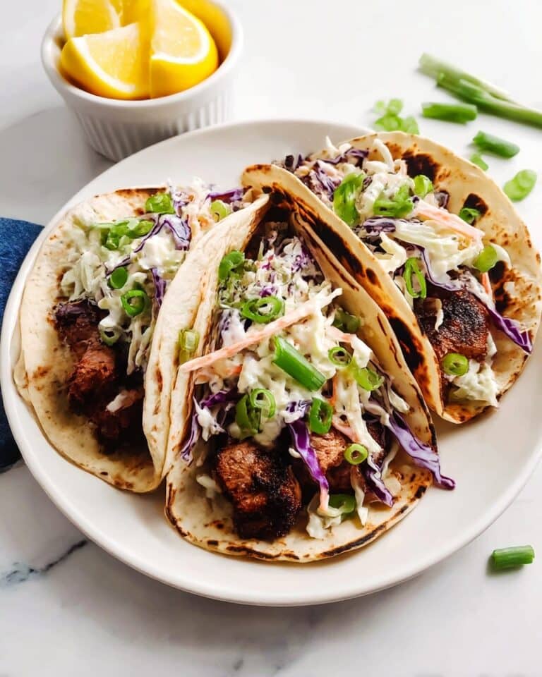 Blackened Seared Ahi Tuna Tacos Recipe