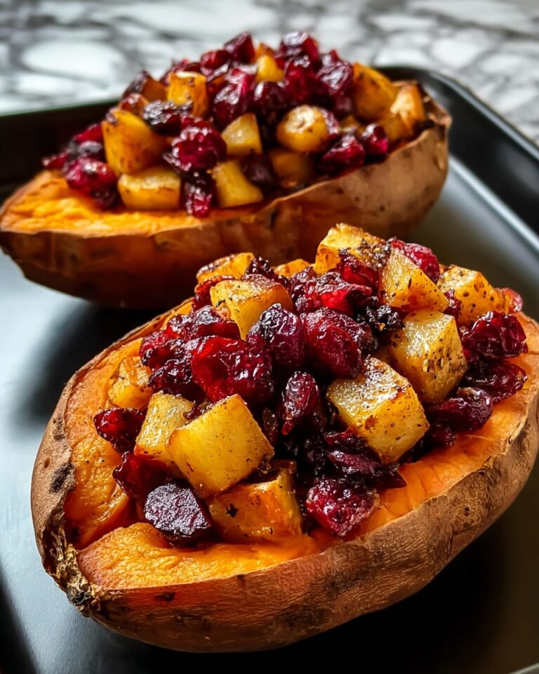Cranberry Apple Twice-Baked Sweet Potatoes Recipe