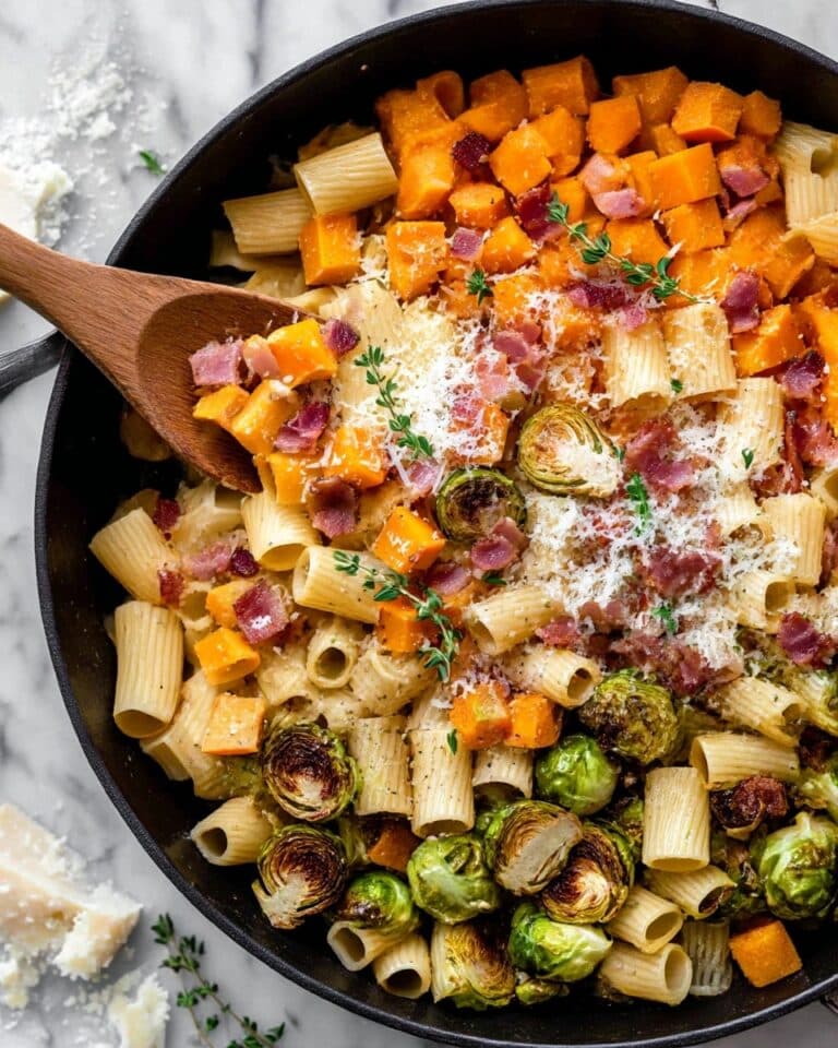 Brussels Sprouts and Butternut Squash Pasta Recipe