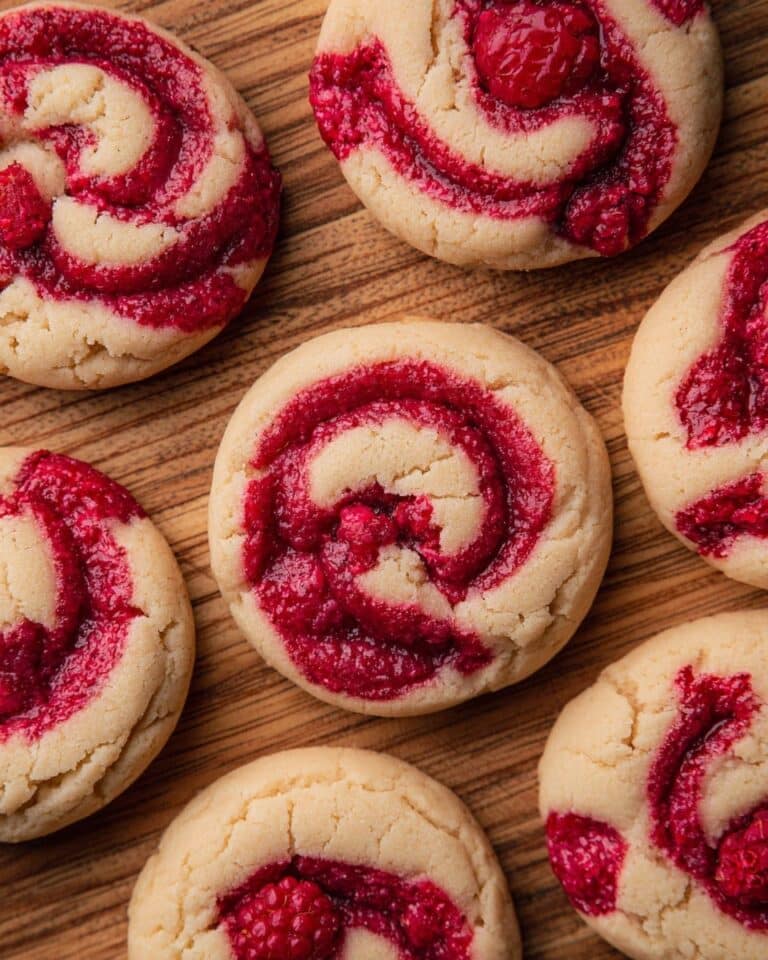 Raspberry Swirl Cookies with Butter Shortbread Recipe