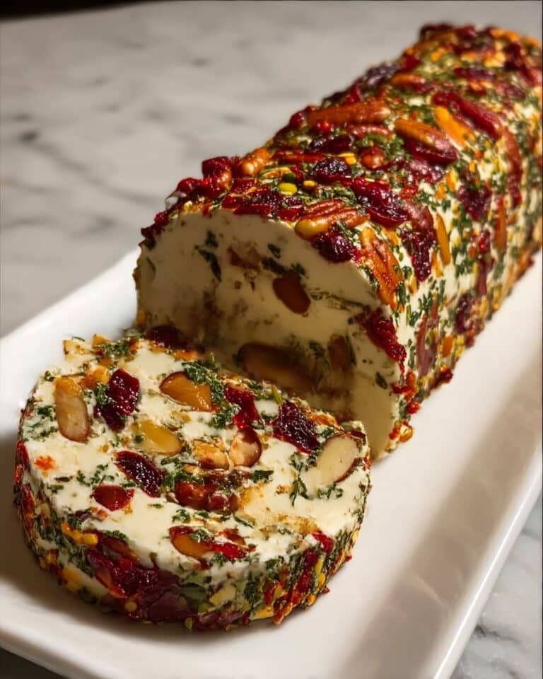 Festive Holiday Cream Cheese Antipasto Log Recipe