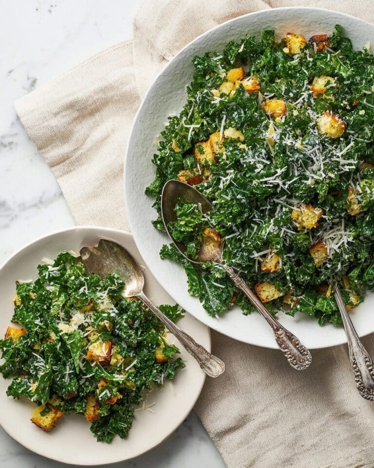 Lemon Kale Caesar Salad Recipe