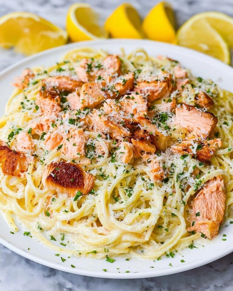 Salmon Pasta with Lemon Cream Sauce Recipe