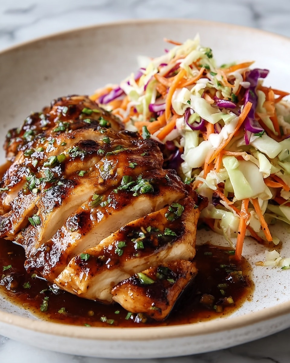 Sticky Apple Cider Chicken with Crisp Autumn Slaw Recipe - Recipe Image