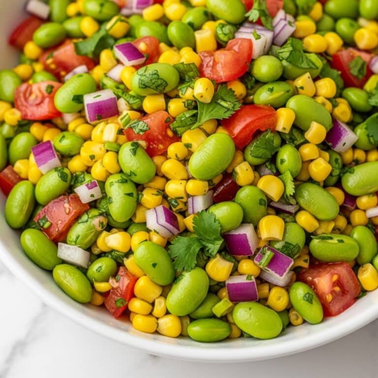 Edamame Salad with Cilantro Lime Dressing Recipe