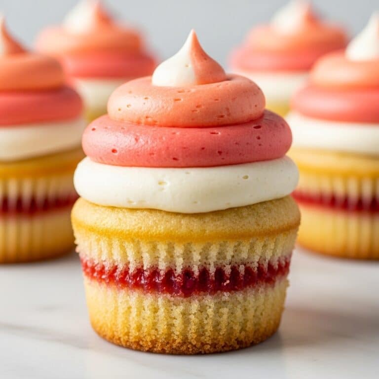 Mango Strawberry Sunset Cupcakes Recipe