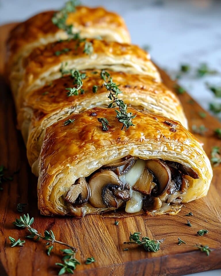 Irresistibly Easy Savory Mushroom & Gruyère Puff Pastry Braid Recipe