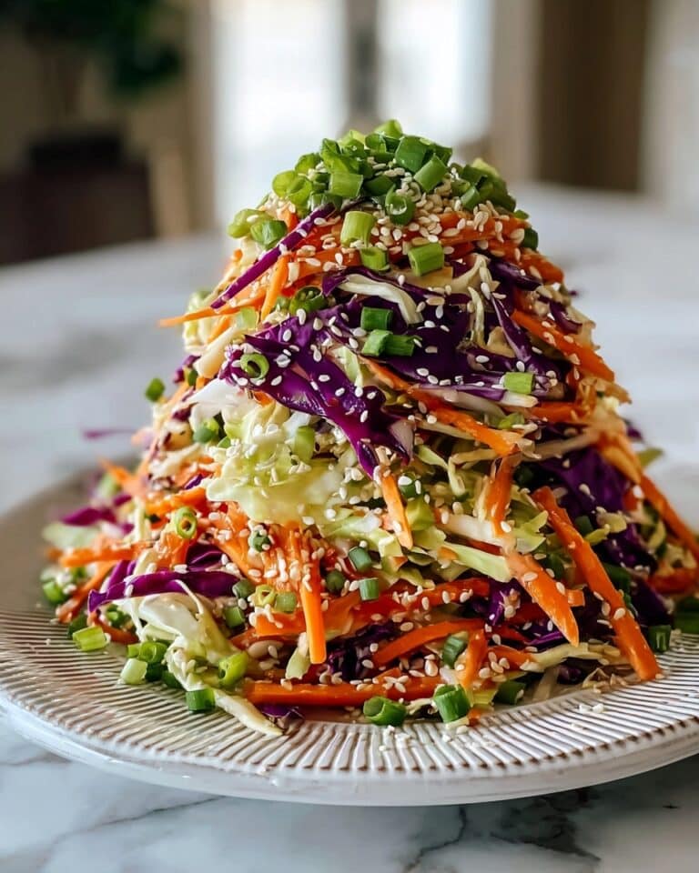 Irresistibly Crunchy Asian Cabbage Slaw with Addictive Sesame Dressing Recipe