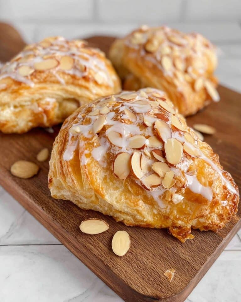 Almond Bear Claw Pastry with Puff Pastry and Almond Filling Recipe