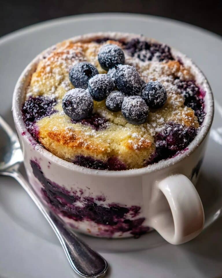 Microwave Blueberry Mug Cake Recipe