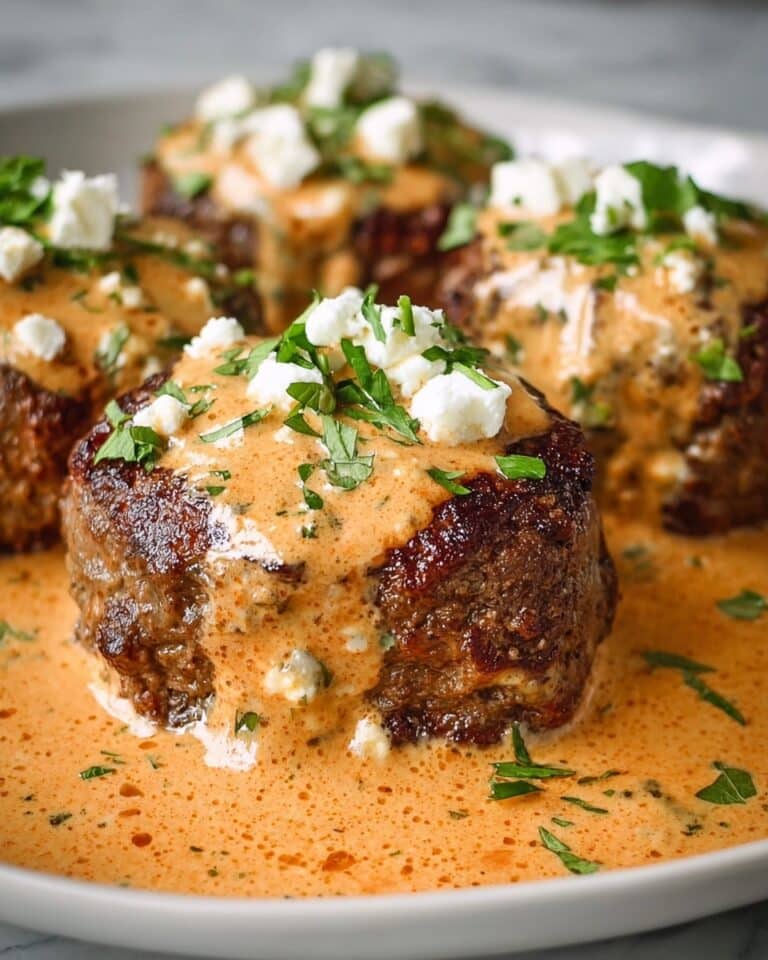 Keto Feta Burgers With Tomato Cream Sauce Recipe