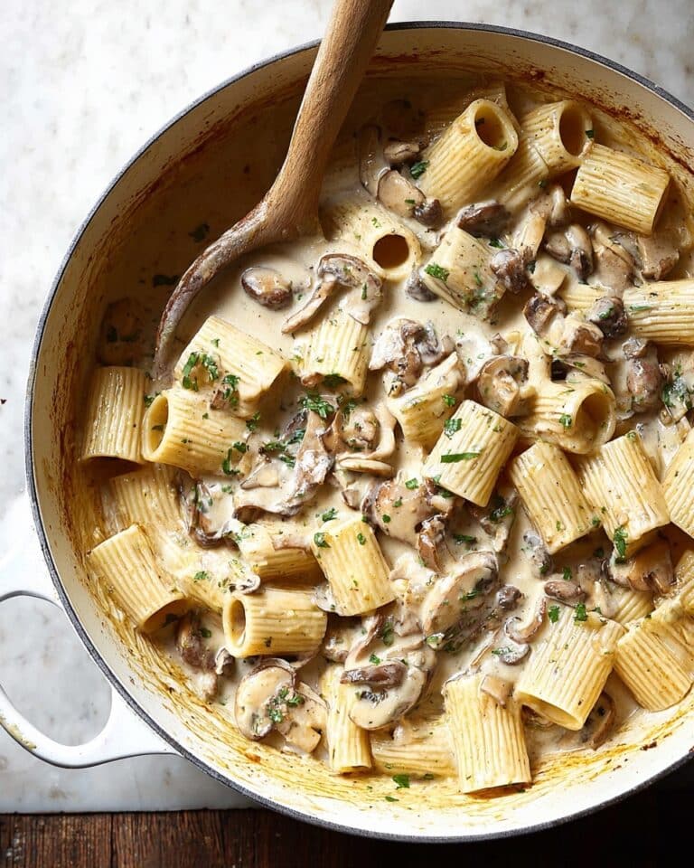 Mushroom Alfredo Pasta Recipe