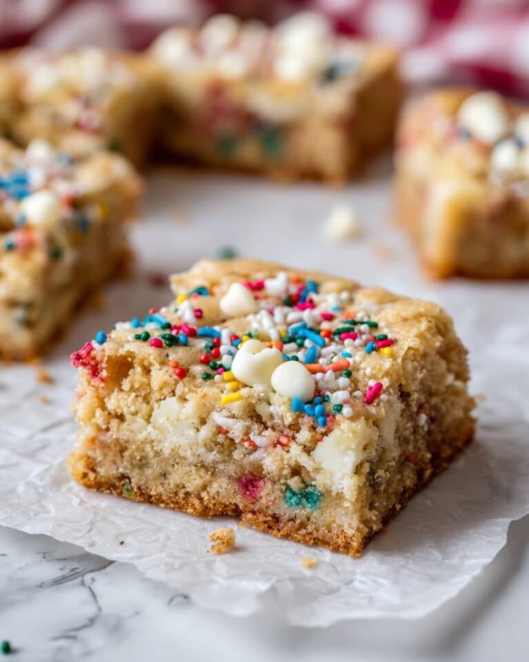 Cake Batter Blondies Recipe