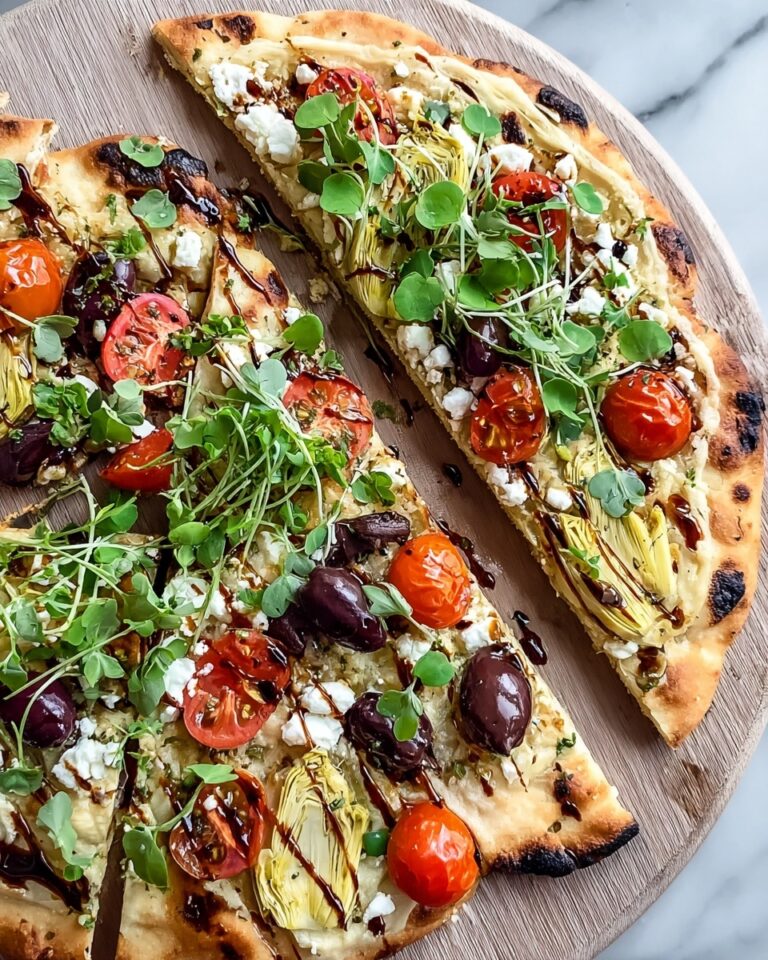 Mediterranean Naan Bread Pizza Recipe